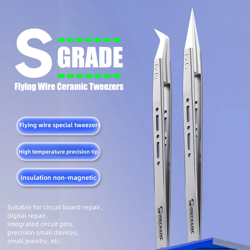 Diy Electronics Wire - Mechanic S-grade Ceramic Tweezers Non-magnetic Precision