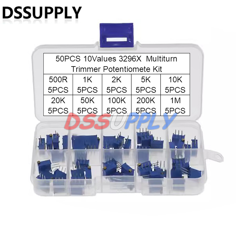 Diy Electronics Websites - 50PCS 3296 3296X Multiturn Trimmer Potentiometer