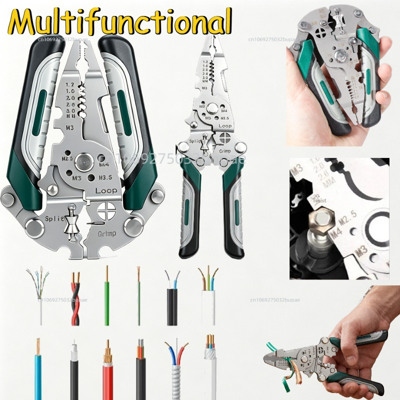 Wire Stripper Cutter - Multifunctional Copper Stripper Electrician’s Wire Cable