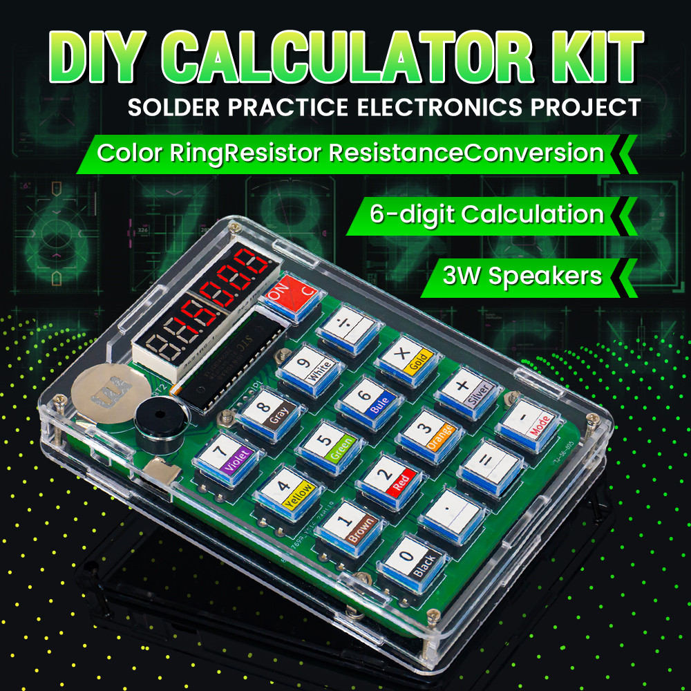 Diy Electronics Youtube - DIY Calculator Electronic Production Kit LED
