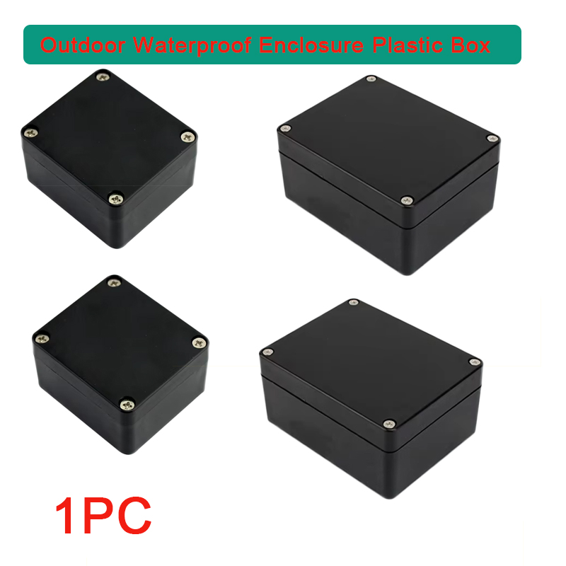 Diy Electronics Box - Black Outdoor Waterproof Enclosure Plastic Box