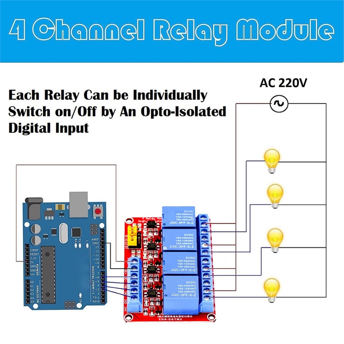 A49T 4 Channel Relay Module 5V - Relay Module 5V recension och pris