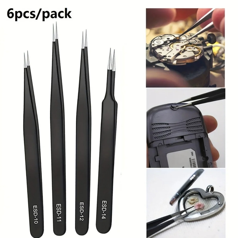 6pcs Stainless Steel Anti-stat - Diy Electronics Tool Kit recension och pris