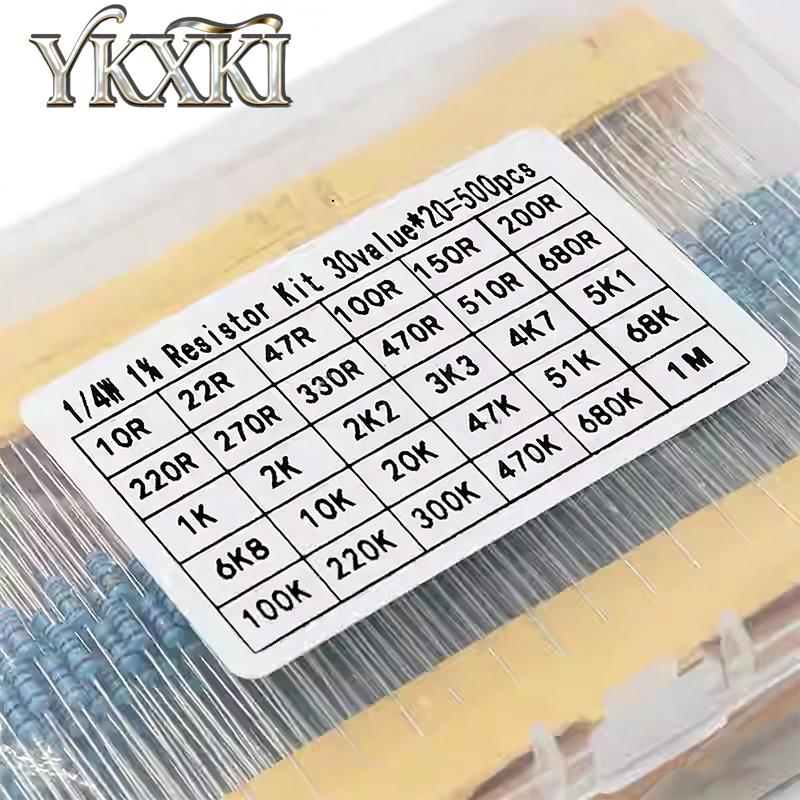 300pcs 600pcs 820pcs 1/4W 1% M - Resistor Kit 1 4W recension och pris