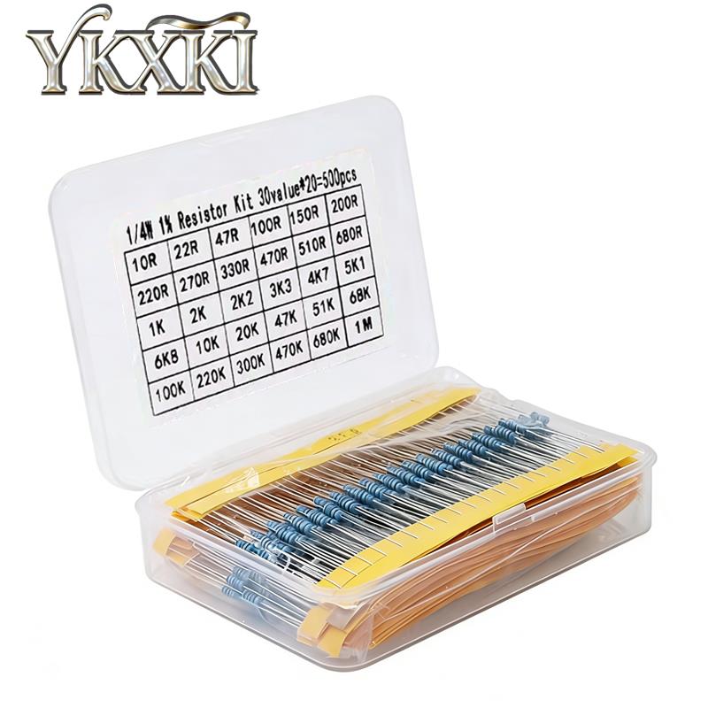 300pcs 600pcs 820pcs 1/4W 1% M - Resistor Kit 1 4W recension och pris