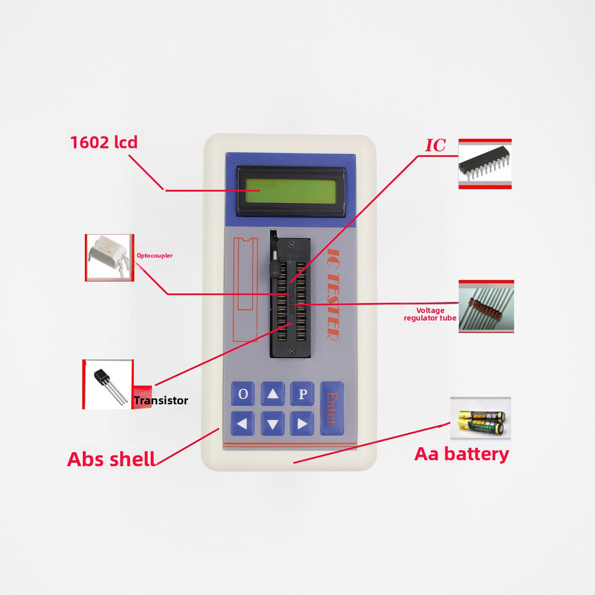 TSH‑06F IC Transistor Tester f - Diy Electronics Shop recension och pris