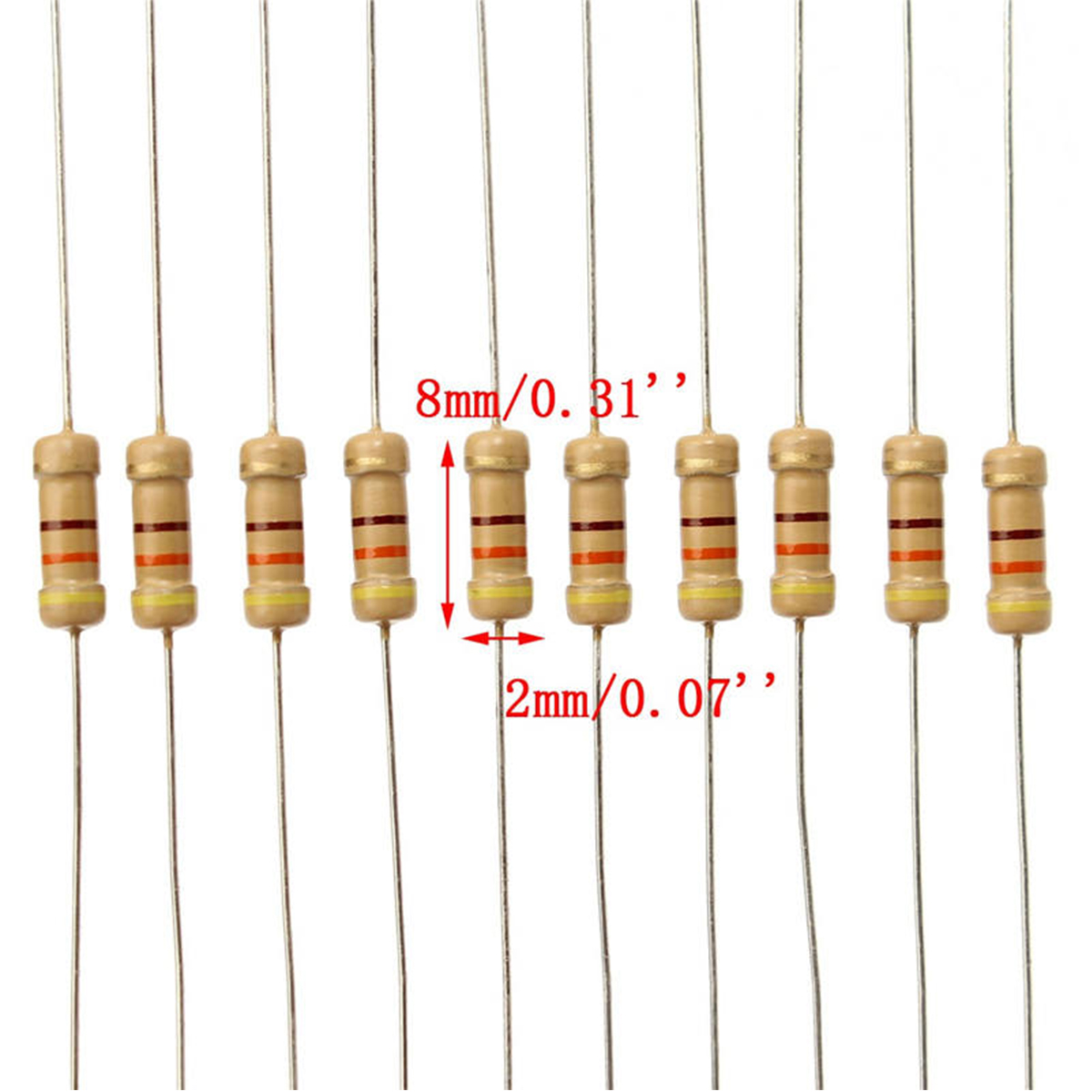 1000pcs/lot 1/4W 0.25W Carbon  - Resistor Kit 1 4W recension och pris