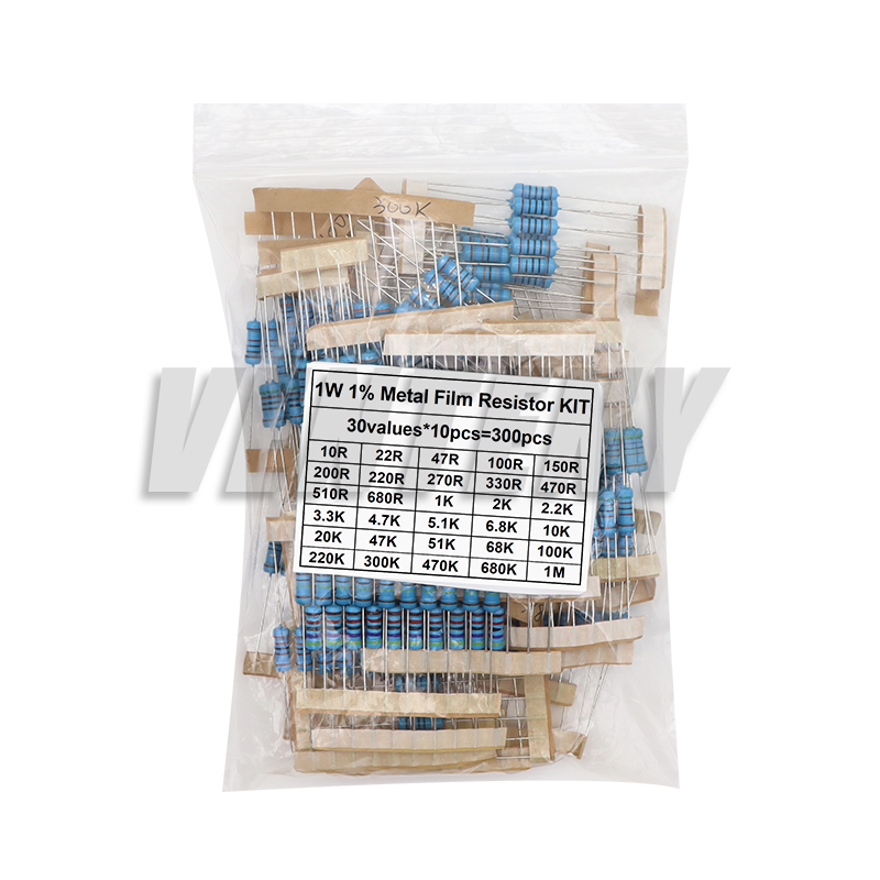 300pcs/Lot 1W 1/2W 1/4W 1% Met - Resistor Kit 1 4W recension och pris