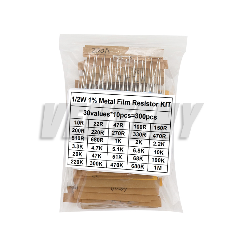 300pcs/Lot 1W 1/2W 1/4W 1% Met - Resistor Kit 1 4W recension och pris