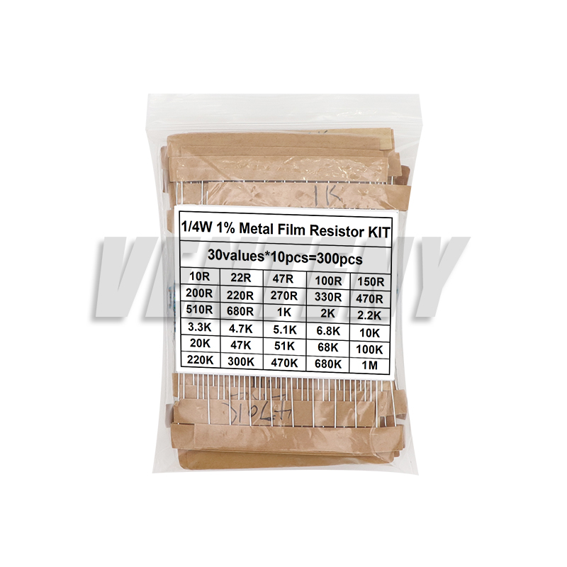 300pcs/Lot 1W 1/2W 1/4W 1% Met - Resistor Kit 1 4W recension och pris