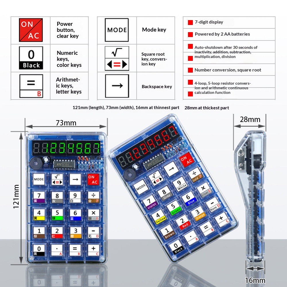 Calculator Production Kit, Ele - Diy Electronics Youtube recension och pris