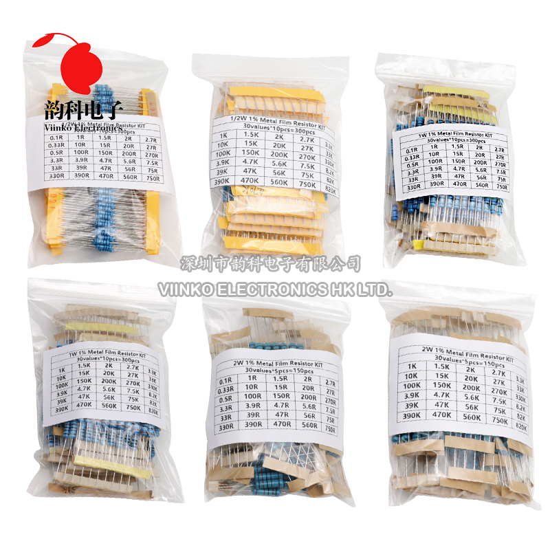 300PCS 150PCS 1/2W 1W 3W 2W Re - Resistor Kit 1 4W recension och pris