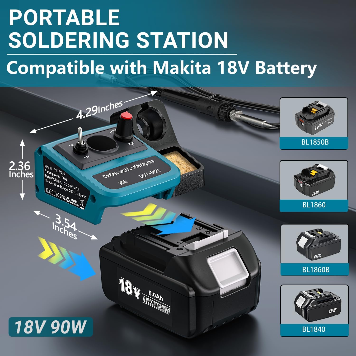 90W LED Digital Cordless Solde - Diy Electronics Tool Kit recension och pris