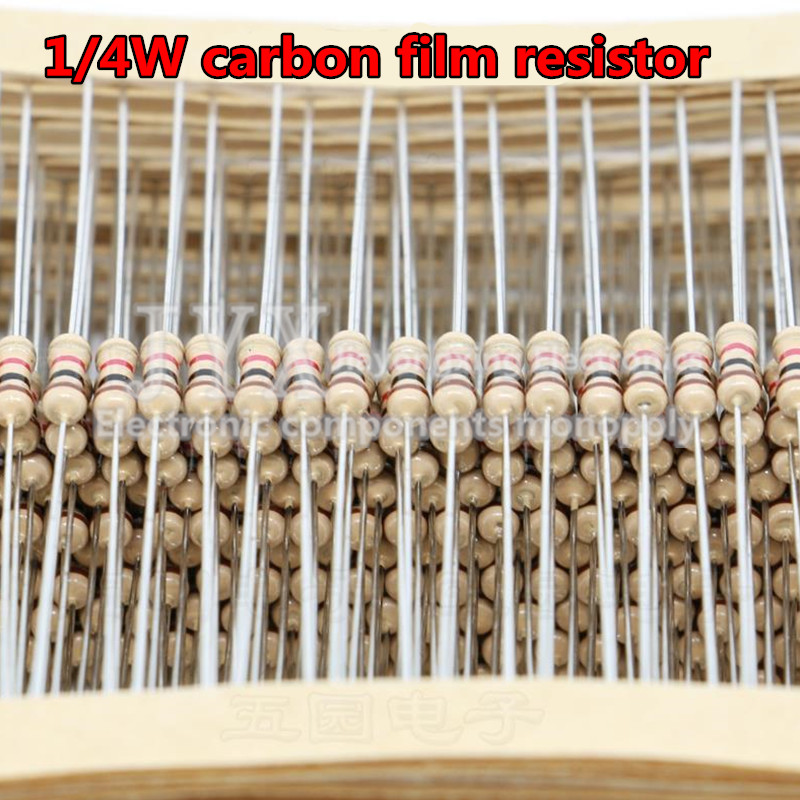 100PCS 1/4W Carbon Film Resist - Resistor Kit 1 4W recension och pris