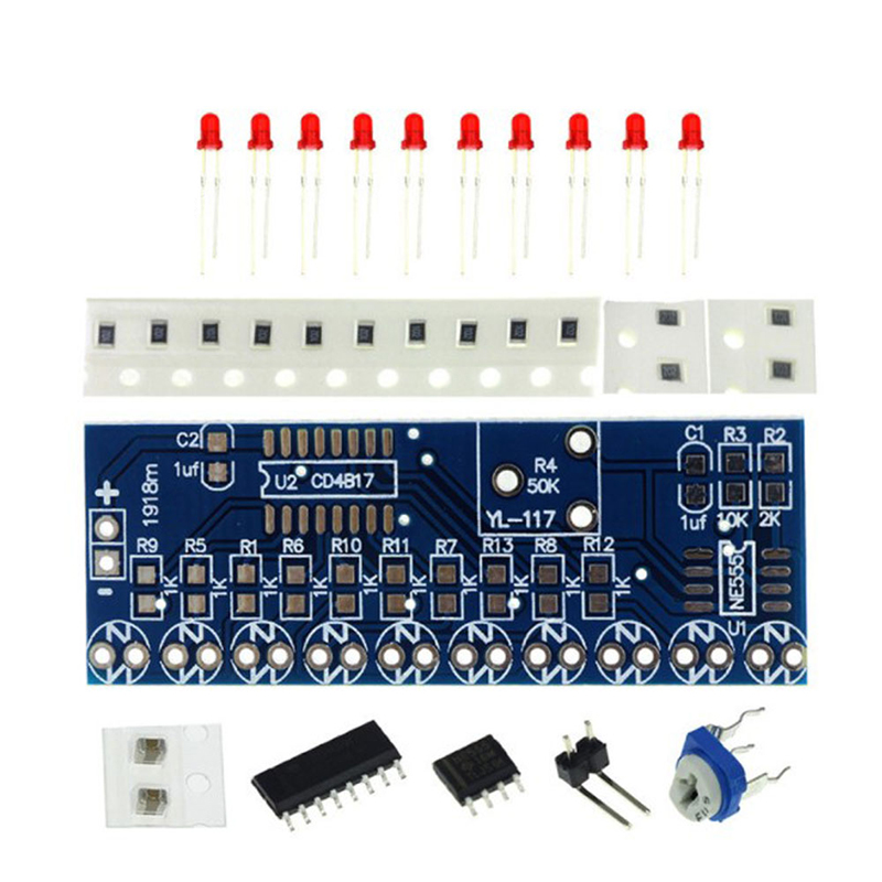 NE555+CD4017 Running LED Flow  - Diy Electronics Websites recension och pris
