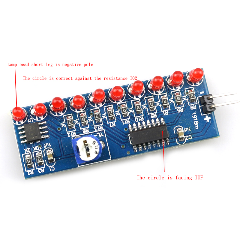 NE555+CD4017 Running LED Flow  - Diy Electronics Websites recension och pris