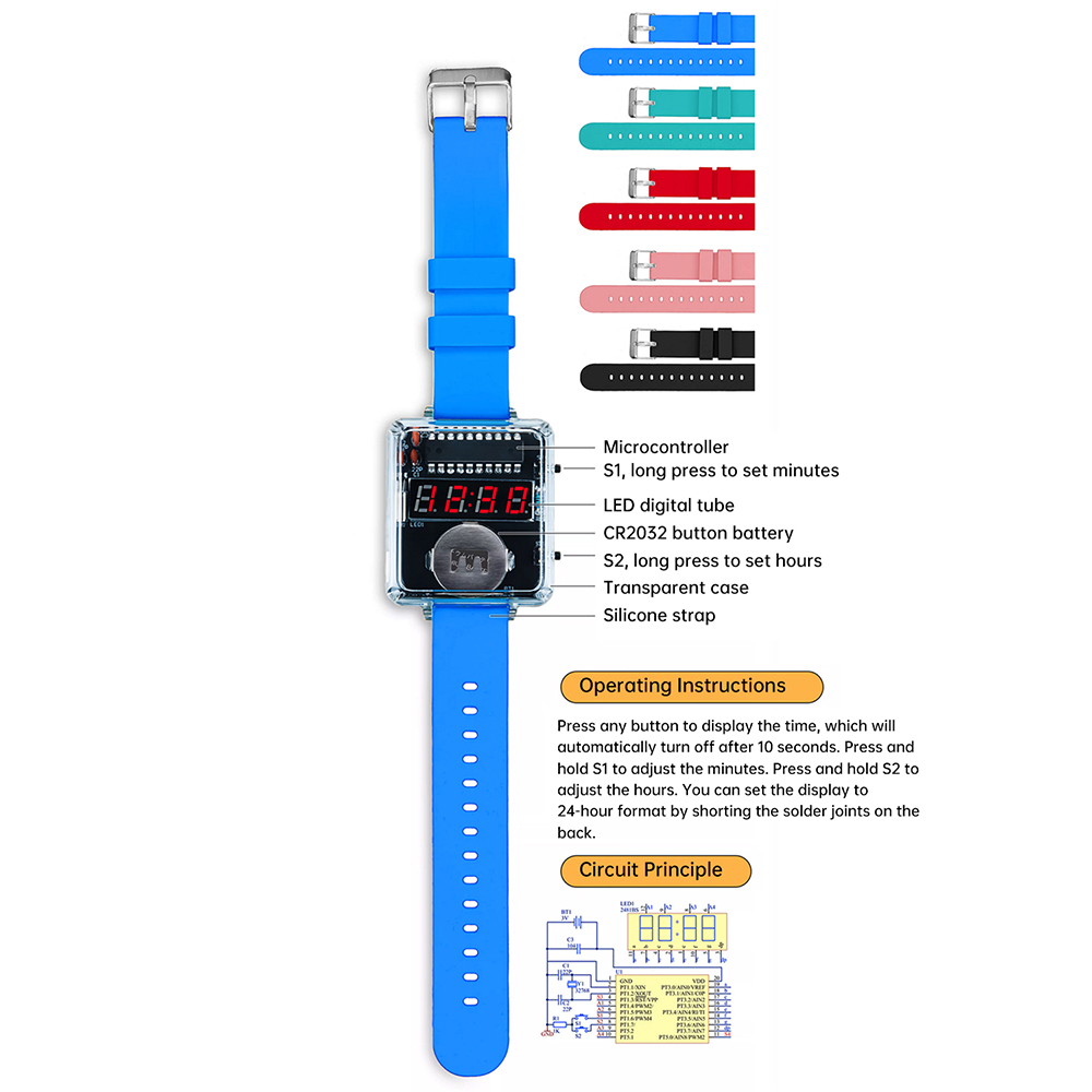 DIY Electronic Watch Kit 0.28' - Diy Electronics Repair Kit recension och pris